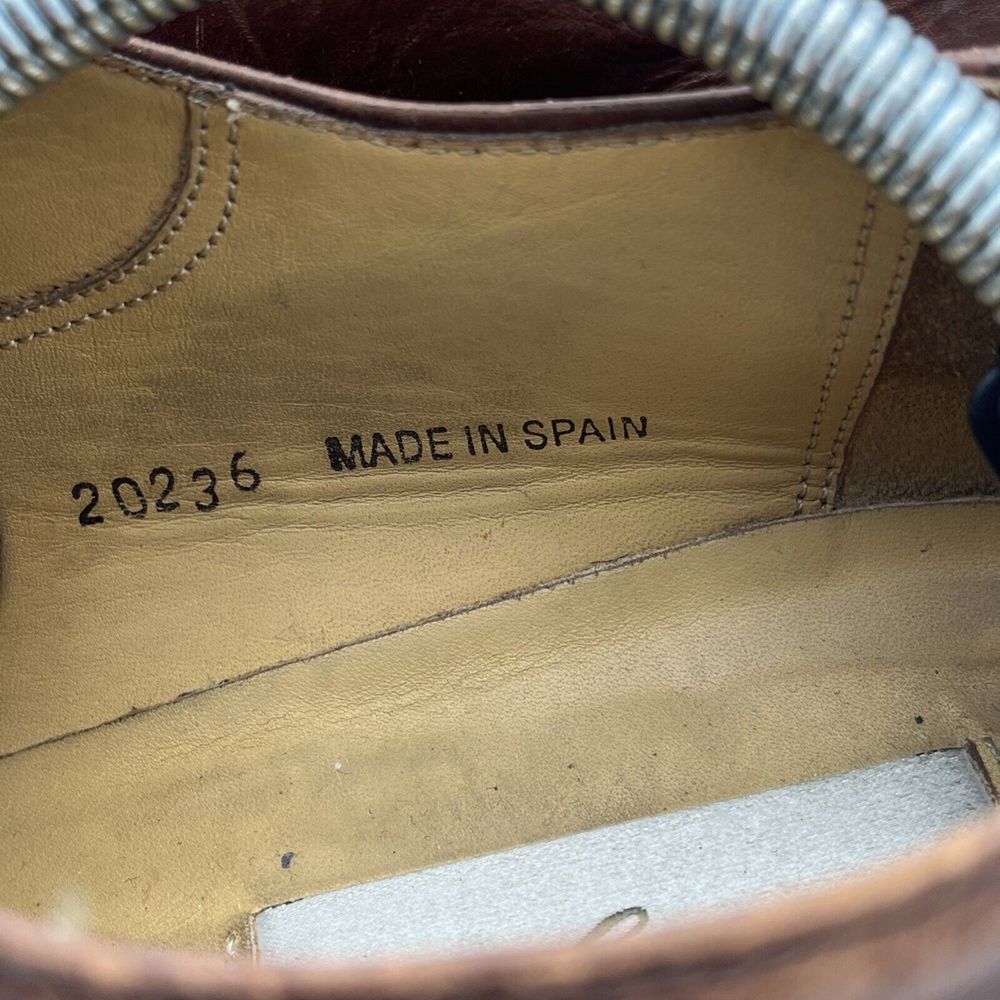 Mezlan Fiore Brown Leather Lace-Up Split Toe Apron Oxford Shoes Men's US 11 M - Picture 15 of 16